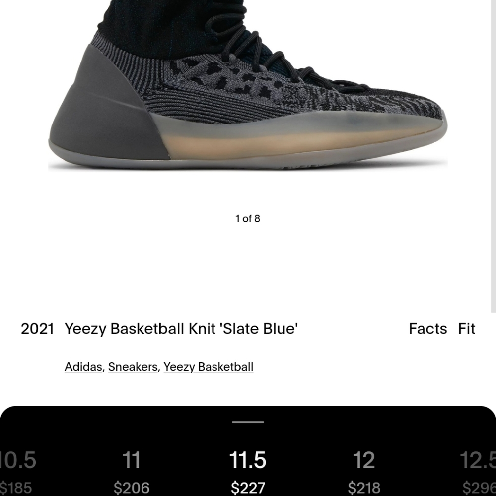 yzy bsktbl knit